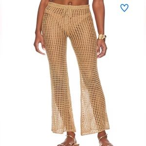 Revolve Superdown Elektra Crochet Drawstring Pants Size M